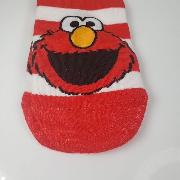 Sesame Street Elmo Face Red White Strip Ankle High Socks Woman 9-11 - Picture 12 of 12